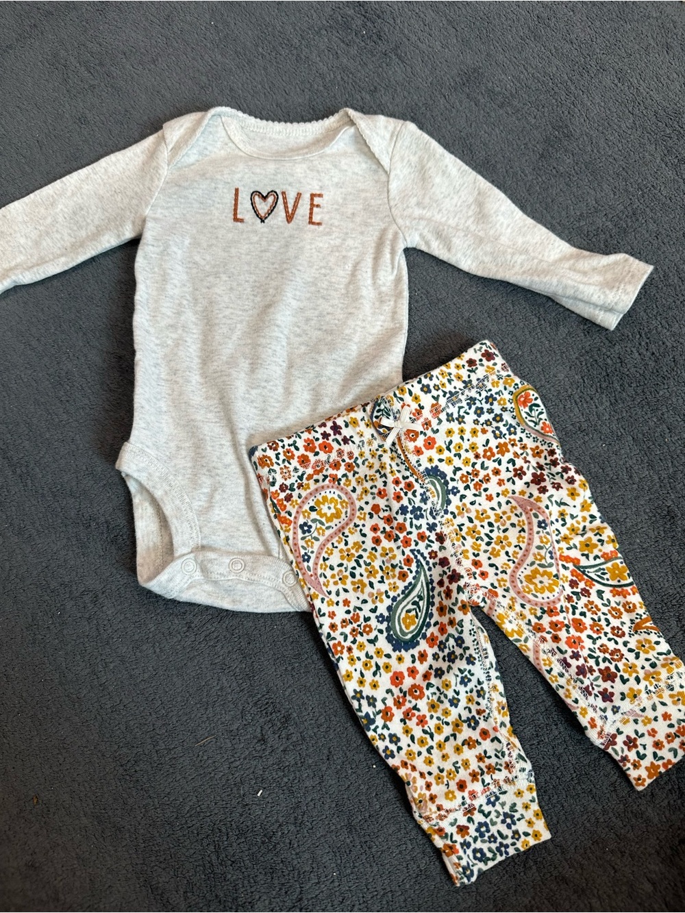 Carter's Baby 3M Floral Bodysuit & Pants Set